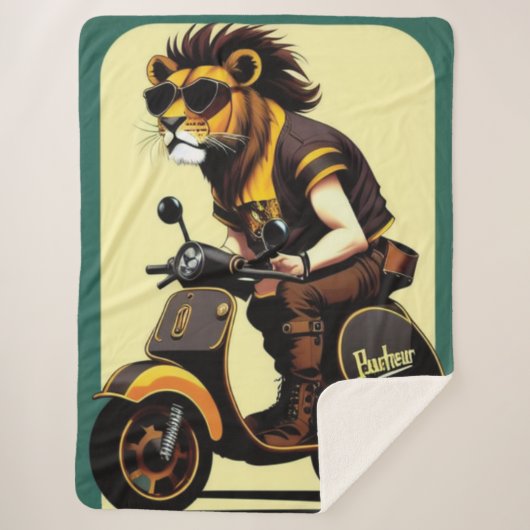 Lion Sherpa Blanket Deken (Voorkant)