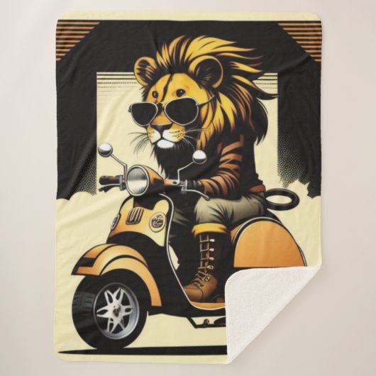Lion Sherpa Blanket Sherpa Deken (Voorkant)