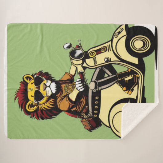 Lion Sherpa Blanket Sherpa Deken (Voorkant (horizontaal))
