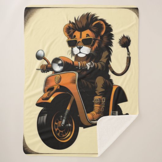 Lion Sherpa Blanket Sherpa Deken (Voorkant)