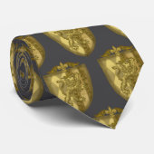 Lion Shield Family Crest Stropdas (Opgerold)