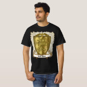 Lion Shield Family Crest Surname T-shirt (Voorkant volledig)