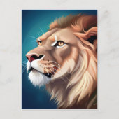 Lion Side Posed Portrait-56557 Briefkaart (Voorkant)