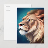 Lion Side Posed Portrait-56557 Feestdagenkaart (Voorkant / Achterkant)
