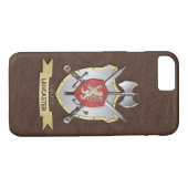 Lion Sigil Battle Crest Brown Case-Mate iPhone Case (Achterkant (Horizontaal))