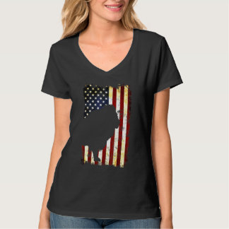 Lion Silhouette American Flag 4 juli T-shirt