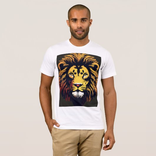 Lion Silhouette Graphic T-Shirt - vet en stijlvol (Voorkant volledig)