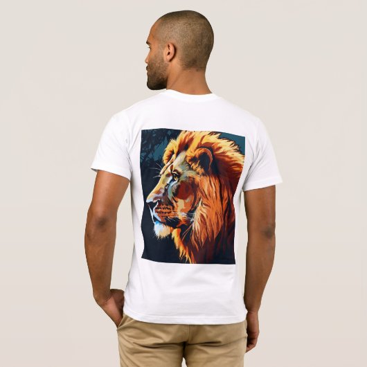 Lion Silhouette Graphic T-Shirt - vet en stijlvol (Achterkant volledig)