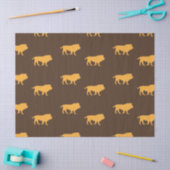Lion silhouette op bruin tissuepapier (Craft)
