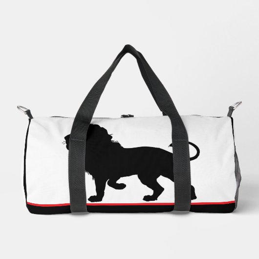 Lion Silhouette Zwart Rood Trim Plunjezak (Voorkant)