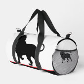 Lion Silhouette Zwart Rood Trim Plunjezak (Rechterhoek)