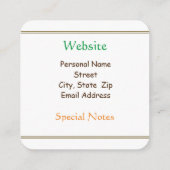 Lion Sitting on Rock King of the Hill Vierkante Visitekaartje (Achterkant)