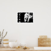 Lion Sjabloon Natuur Animal The King Trendy Poster (Keuken)