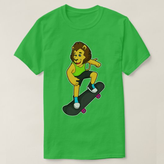 Lion Skateboard 2 T-shirt (Design voorkant)