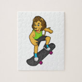 Lion Skater Skateboard Legpuzzel (Verticaal)