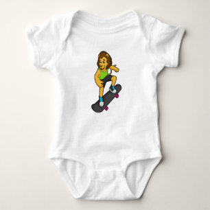 Lion Skater Skateboard Romper