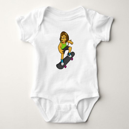 Lion Skater Skateboard Romper (Voorkant)