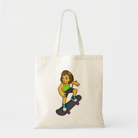 Lion Skater Skateboard Tote Bag (Voorkant)
