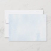 Lion Soft Waterverf blauw bedankje Bedankkaart (Achterkant)