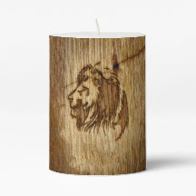 Lion Solar Glow Pillar Candle van Daniel Duwa