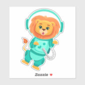 Lion Space Astronaut Sticker (Vel)