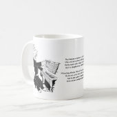 Lion Spelling Piano Antiek Louis Wain Drawing Koffiemok (Voorkant links)