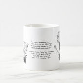 Lion Spelling Piano Antiek Louis Wain Drawing Koffiemok (Center)