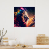 Lion Spirit Animal Proud Wisdom Protector Poster (Keuken)