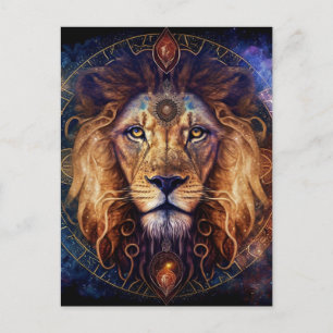 Lion Spirit Mandala Visionary Art Briefkaart