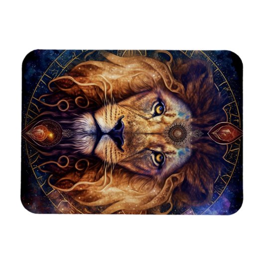 Lion Spirit Mandala Visionary Art Magneet (Horizontaal)