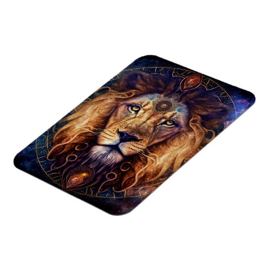 Lion Spirit Mandala Visionary Art Magneet (Linkerzijde)