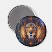 Lion Spirit Mandala Visionary Art Magneet (Voorkant / Achterkant)