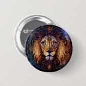 Lion Spirit Mandala Visionary Art Ronde Button 5,7 Cm (Voorkant /achterkant)
