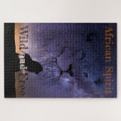 Lion Spirit Wild and Free Silhouette Setting Sun Legpuzzel (Horizontaal)