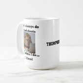 lion spreadsheet office Mug Koffiemok (Voorkant links)