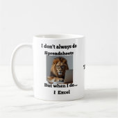 lion spreadsheet office Mug Koffiemok (Links)