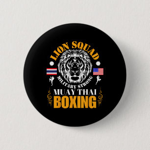 Lion Squad Thailand Kickboksen Muay Thai Mma Train Ronde Button 5,7 Cm