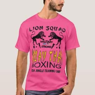 Lion Squad Thailand Kickboksen Muay Thai MMA Trein T-shirt