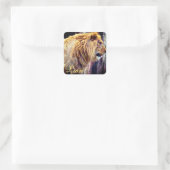 Lion [Square Seal] Vierkante Sticker (Tas)