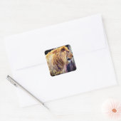 Lion [Square Seal] Vierkante Sticker (Envelop)