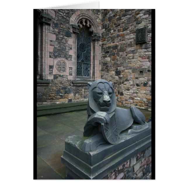 Lion statue - Edinburgh Castle (Voorkant)
