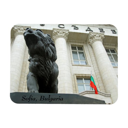 Lion statue, Sofia, Bulgarije Magneet (Horizontaal)