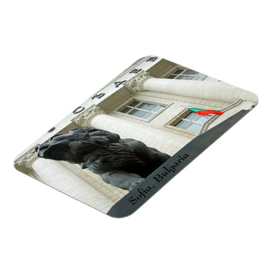 Lion statue, Sofia, Bulgarije Magneet (Linkerzijde)