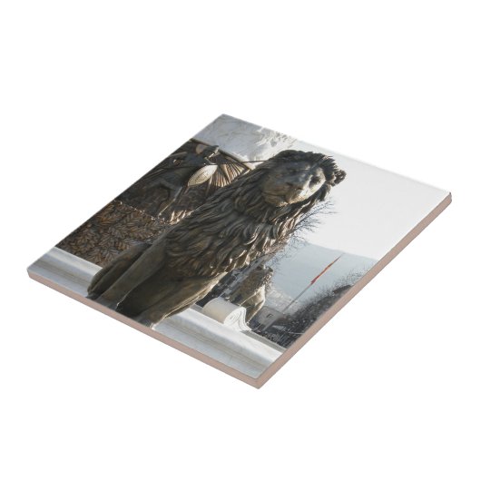 Lion Statue Tegeltje (Zijkant)