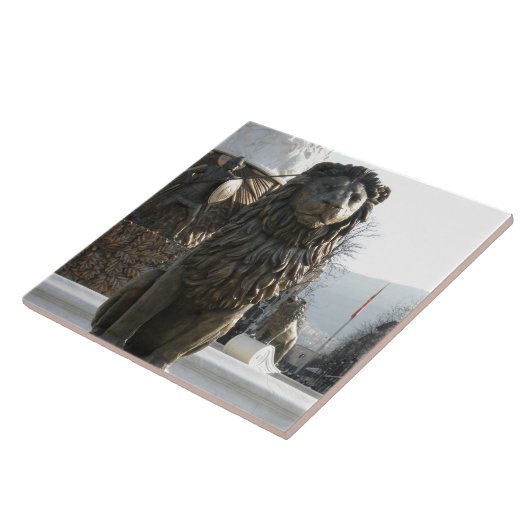 Lion Statue Tegeltje (Zijkant)