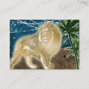 Lion Sterkte Power Rock Coaching Fitness Animal Visitekaartje