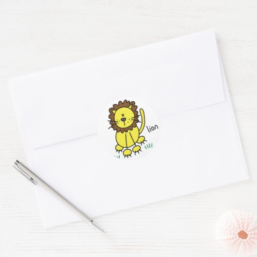 Lion Stick Figuur Stickers Sticker (Envelop)