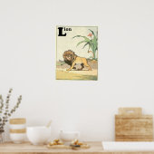 Lion Storybook Illustrated Alphabet Poster (Keuken)