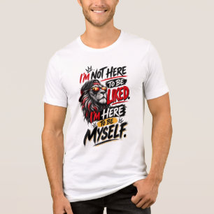 Lion Street Style Wees jezelf Design Tri-Blend Shirt