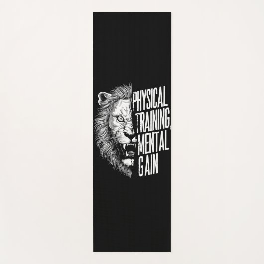 Lion Strength Motivation Fitness Design Yogamat (Voorkant)